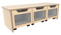 Opbergbank rolbakken B120xD42xH40 cm Berken Tangara Groothandel voor Kinderopvang inrichting2